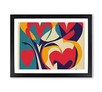 Abstract Art Love Heart Vol.1 Framed Print | A2 Black Framed Wall Art | Ready to Hang | Abstract Love Picture | Living Room Bedroom Lounge Office