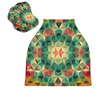 Abstract Art Math Colorful Stretchy Baby Car Seat Cover,Canopy Nursing Covers,Soft Breathable Windproof Scarf Changepad for Winter Infant Breastfeeding Boys