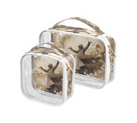 Abstract Art Musicians and Sheet Music Travel Toiletry kit TSA Approved Water-Resistant Makeup Bag Travel Shaving Essentials