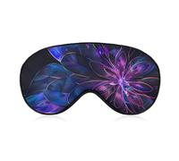 Abstract Art Neon Flowers Sleep Eye Mask Light Blocking Eye Cover Blindfold with Adjustable Strap for Women and Men