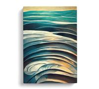 Abstract Art Ocean Wave No.2 Canvas Print | Gallery Wrapped 30mm Frame Wall Art | 30x20 inches | Ready to Hang | Abstract Seascape Picture | Living Room Bedroom Lounge Office