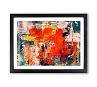 Abstract Art Painting Vol.101 By S.Johnson Modern Art Framed Print | A2 Black Framed Wall Decor | Ready to Hang | Abstract Historical Picture | Living Room Bedroom Lounge Office