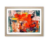 Abstract Art Painting Vol.101 By S.Johnson Modern Art Framed Print | A3 Oak Framed Wall Decor | Ready to Hang | Abstract Historical Picture | Living Room Bedroom Lounge Office