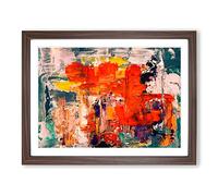 Abstract Art Painting Vol.101 By S.Johnson Modern Art Framed Print | A3 Walnut Framed Wall Decor | Ready to Hang | Abstract Historical Picture | Living Room Bedroom Lounge Office