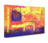 Abstract Art Painting Vol.109 By S.Johnson Modern Art Canvas Wall Art Print Ready to Hang, Framed Picture for Living Room Bedroom Home Office Décor, 30x20 Inch (76x50 cm)