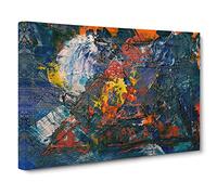 Abstract Art Painting Vol.123 By S.Johnson Canvas Print | Gallery Wrapped 30mm Frame Wall Art | 20x14 inches | Ready to Hang | Abstract Picture | Living Room Bedroom Lounge Office