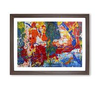Abstract Art Painting Vol.126 By S.Johnson Modern Art Framed Print | A4 Walnut Framed Wall Decor | Ready to Hang | Abstract Historical Picture | Living Room Bedroom Lounge Office