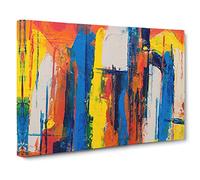 Abstract Art Painting Vol.127 By S.Johnson Modern Art Canvas Wall Art Print Ready to Hang, Framed Picture for Living Room Bedroom Home Office Décor, 30x20 Inch (76x50 cm)