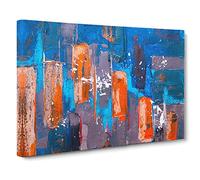 Abstract Art Painting Vol.13 By S.Johnson Canvas Print | Gallery Wrapped 30mm Frame Wall Art | 20x14 inches | Ready to Hang | Abstract Picture | Living Room Bedroom Lounge Office