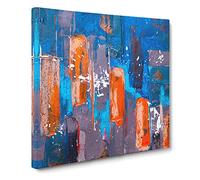 Abstract Art Painting Vol.13 by S.Johnson Canvas Print | Gallery Wrapped 30mm Frame Wall Art | 20x20 inches | Ready to Hang | Abstract Picture | Living Room Bedroom Lounge Office