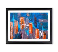 Abstract Art Painting Vol.13 By S.Johnson Modern Art Framed Print | A4 Black Framed Wall Decor | Ready to Hang | Abstract Historical Picture | Living Room Bedroom Lounge Office