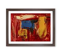 Abstract Art Painting Vol.131 By S.Johnson Modern Art Framed Print | A4 Walnut Framed Wall Decor | Ready to Hang | Abstract Historical Picture | Living Room Bedroom Lounge Office