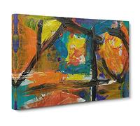Abstract Art Painting Vol.151 By S.Johnson Canvas Print | Gallery Wrapped 30mm Frame Wall Art | 30x20 inches | Ready to Hang | Abstract Picture | Living Room Bedroom Lounge Office