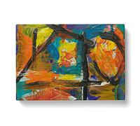 Abstract Art Painting Vol.151 By S.Johnson Modern Art Canvas Wall Art Print Ready to Hang, Framed Picture for Living Room Bedroom Home Office Décor, 76x50 cm (30x20 Inch)