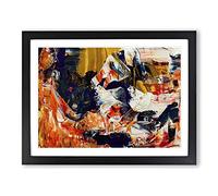 Abstract Art Painting Vol.160 By S.Johnson Modern Art Framed Print | A3 Black Framed Wall Decor | Ready to Hang | Abstract Historical Picture | Living Room Bedroom Lounge Office