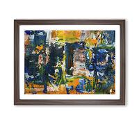 Abstract Art Painting Vol.180 By S.Johnson Modern Art Framed Print | A3 Walnut Framed Wall Decor | Ready to Hang | Abstract Historical Picture | Living Room Bedroom Lounge Office