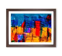 Abstract Art Painting Vol.21 By S.Johnson Modern Art Framed Print | A3 Walnut Framed Wall Decor | Ready to Hang | Abstract Historical Picture | Living Room Bedroom Lounge Office