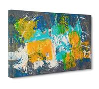 Abstract Art Painting Vol.23 By S.Johnson Canvas Print | Gallery Wrapped 30mm Frame Wall Art | 24x16 inches | Ready to Hang | Abstract Picture | Living Room Bedroom Lounge Office