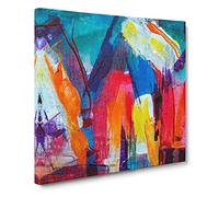 Abstract Art Painting Vol.26 by S.Johnson Canvas Print | Gallery Wrapped 30mm Frame Wall Art | 20x20 inches | Ready to Hang | Abstract Picture | Living Room Bedroom Lounge Office