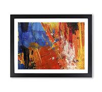 Abstract Art Painting Vol.27 By S.Johnson Modern Art Framed Print | A4 Black Framed Wall Decor | Ready to Hang | Abstract Historical Picture | Living Room Bedroom Lounge Office