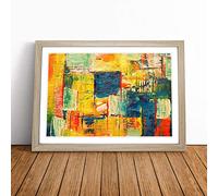 Abstract Art Painting Vol.302 by S.Johnson | Framed Wall Art Print | Modern Home Decor Picture | Ready to Hang Artwork for Living Room, Bedroom, Kitchen or Office | Multiple Sizes