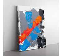 Abstract Art Painting Vol.365 By S.Johnson Modern Canvas Wall Art Print Ready to Hang, Framed Picture for Living Room Bedroom Home Office Décor, 76x50 cm (30x20 Inch)