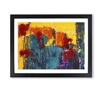 Abstract Art Painting Vol.64 By S.Johnson Modern Art Framed Print | A3 Black Framed Wall Decor | Ready to Hang | Abstract Historical Picture | Living Room Bedroom Lounge Office