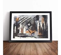Abstract Art Painting Vol.73 by S.Johnson | Framed Wall Art Print | Modern Home Decor Picture | Ready to Hang Artwork for Living Room, Bedroom, Kitchen or Office | Multiple Sizes