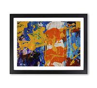 Abstract Art Painting Vol.80 By S.Johnson Modern Art Framed Wall Art Print, Ready to Hang Picture for Living Room Bedroom Home Office Décor, Black A3 (46 x 34 cm)