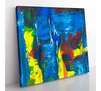 Abstract Art Painting Vol.83 by S.Johnson Modern Canvas Wall Art Print Ready to Hang, Framed Picture for Living Room Bedroom Home Office Décor, 50x50 cm (20x20 Inch)