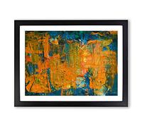 Abstract Art Painting Vol.88 By S.Johnson Modern Art Framed Print | A4 Black Framed Wall Decor | Ready to Hang | Abstract Historical Picture | Living Room Bedroom Lounge Office