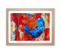 Abstract Art Painting Vol.90 By S.Johnson Modern Art Framed Print | A3 Oak Framed Wall Decor | Ready to Hang | Abstract Historical Picture | Living Room Bedroom Lounge Office