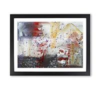 Abstract Art Painting Vol.91 By S.Johnson Modern Art Framed Print | A2 Black Framed Wall Decor | Ready to Hang | Abstract Historical Picture | Living Room Bedroom Lounge Office