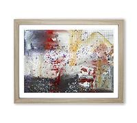 Abstract Art Painting Vol.91 By S.Johnson Modern Art Framed Print | A3 Oak Framed Wall Decor | Ready to Hang | Abstract Historical Picture | Living Room Bedroom Lounge Office