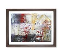 Abstract Art Painting Vol.91 By S.Johnson Modern Art Framed Print | A4 Walnut Framed Wall Decor | Ready to Hang | Abstract Historical Picture | Living Room Bedroom Lounge Office