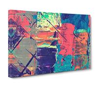 Abstract Art Painting Vol.92 By S.Johnson Canvas Print | Gallery Wrapped 30mm Frame Wall Art | 24x16 inches | Ready to Hang | Abstract Picture | Living Room Bedroom Lounge Office