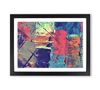 Abstract Art Painting Vol.92 By S.Johnson Modern Art Framed Print | A3 Black Framed Wall Decor | Ready to Hang | Abstract Historical Picture | Living Room Bedroom Lounge Office