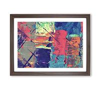 Abstract Art Painting Vol.92 By S.Johnson Modern Art Framed Print | A4 Walnut Framed Wall Decor | Ready to Hang | Abstract Historical Picture | Living Room Bedroom Lounge Office