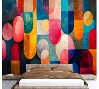 Abstract Art Photo Wallpaper for Bedroom Color Blocking Texture 3D Small Wall Mural, Removable Peel and Stick Self-Adhesive Wall Decal for Boys Girls Living Room Office Decor 79"x 55" U-25