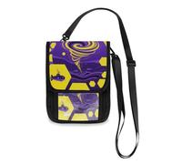 Abstract Art Plane Tornado Yellow Purple Travel Wallet Passport Holder Passport Wallet Slim Lightweight Crossbody Bag with Adjustable Strap
