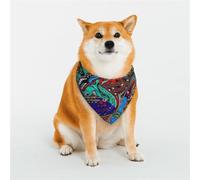 Abstract Art Print Dog Bandanas Washable Bibs Scarf Pet Dog Kerchief Dog Scarf Classic Printed Washable Dog Towel Scarf For Dogs And Cats