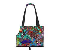 Abstract Art Printed Pet Tote Bag -Travel Pet Puppy Dog Carrier Backpack Tote Shoulder Bag For Subway/Shopping/Hiking/Traveling