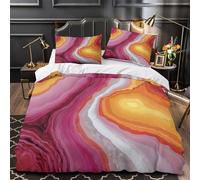 Abstract Art Quilt Cover 3D Design Printed Ultra Soft 3 Pieces Bedding Set Zipper Duvet Cover Extra Soft Machine Washable for Kids Girls Boys Women Adults Teens Single（140x200cm）