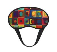 Abstract Art Squares Sleep Eye Mask for Women Men Soft and Comfortable Sleep Mask Blackout Sleeping Eye Cover for Travel Yoga Nap Shift Work