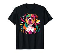 Abstract Art Staffordshire Bull Terrier Staffy Terriers T-Shirt