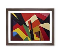 Abstract Art Suprematism Vol.5 Framed Print | A4 Walnut Framed Wall Art | Ready to Hang | Abstract Historical Picture | Living Room Bedroom Lounge Office