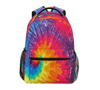 Abstract Art Swirl Tie Dye Large Backpack Rucksack Book Bag 16x11.4x6.9 Inches Travel Hiking School Bag for Adult Boys Girls