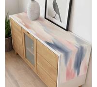 Abstract Art Table Runner 14x72 inch Modernism Gradient Pink Blue Vintage Linen Cotton Linen Dining Table Runner Ideal for Dresser Kitchen Coffee Tables - Machine Washable