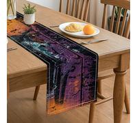 Abstract Art Table Runner, Colorful Paint Splash Design for Modern Home Dining Decor, Perfect for Fall Gatherings and Holiday Celebrations 13x72 Inch