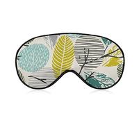 Abstract Art Tropical Leaves Sleep Mask Soft Blindfold Portable Eye Mask with Adjustable Strap for Men Women